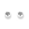 Sterling Silver Circular Tree Stud Earrings