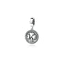 Sterling Silver Clover Round Charm