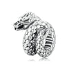 Sterling Silver Coiled Dragon Charm