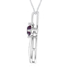 Sterling Silver Color Changing Alexandrite Cross Pendant