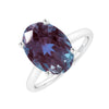 Sterling Silver Color Changing Alexandrite Solitaire Ring