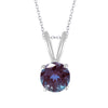 Sterling Silver Color changing Alexandrite Solitaire Pendant