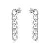 Sterling Silver Cuban Links Linear Earring