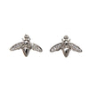 Sterling Silver Cubic Zirconia Bee Stud Earrings