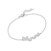 Sterling Silver Cubic Zirconia Butterflies Bracelet