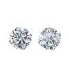 Sterling Silver Cubic Zirconia Circular Stud Earrings