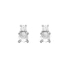 Sterling Silver Cubic Zirconia Circular Stud Earrings