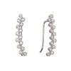 Sterling Silver Cubic Zirconia Circular Threader Earrings