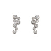 Sterling Silver Cubic Zirconia Clustered Stud Earrings