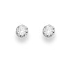 Sterling Silver Cubic Zirconia Halo Style Stud Earrings