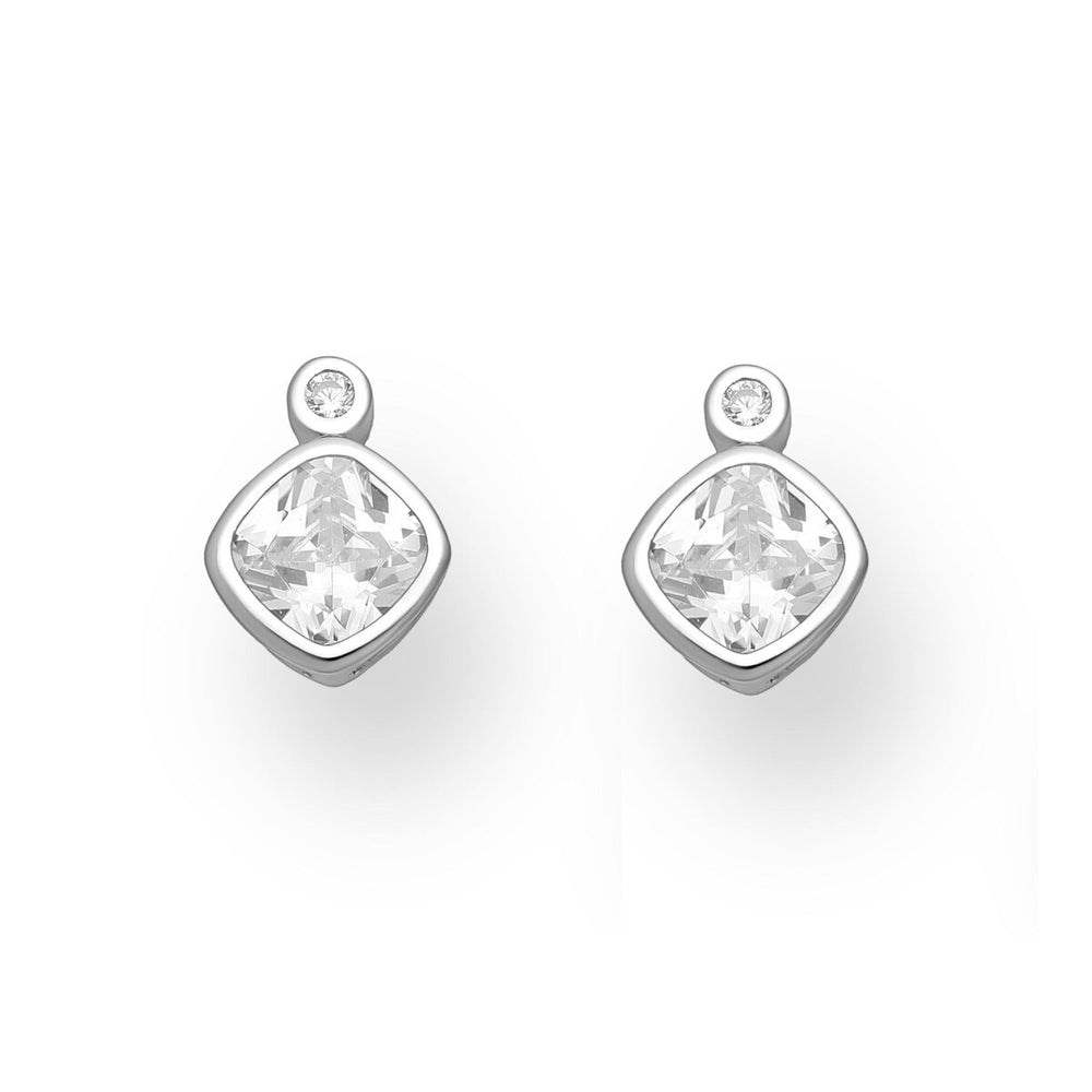 Sterling Silver Cubic Zirconia Stud Earrings