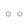 Sterling Silver Cubic Zirconia Wreath Stud Earrings