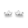 Sterling Silver Cute Rhino Stud Earrings