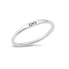 Sterling Silver Dainty Infinity Signet Ring