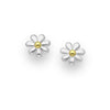 Sterling Silver Daisy Flower Stud Earrings