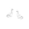 Sterling Silver Dinosaur Stud Earrings