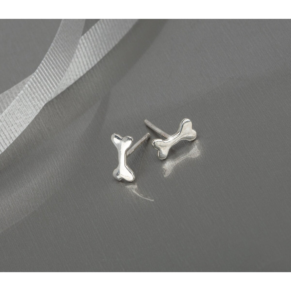 Sterling Silver Dog Bone Stud Earrings