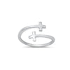 Sterling Silver Dual Cross Toe Ring