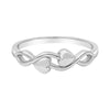 Sterling Silver Dual Heart Infinity Ring