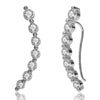 Sterling Silver Earring Climber with Crystals from Swarovski