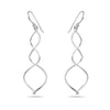 Sterling Silver Earring Double Twisted Line