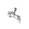 Sterling Silver Equestrian Horse Pendant - White