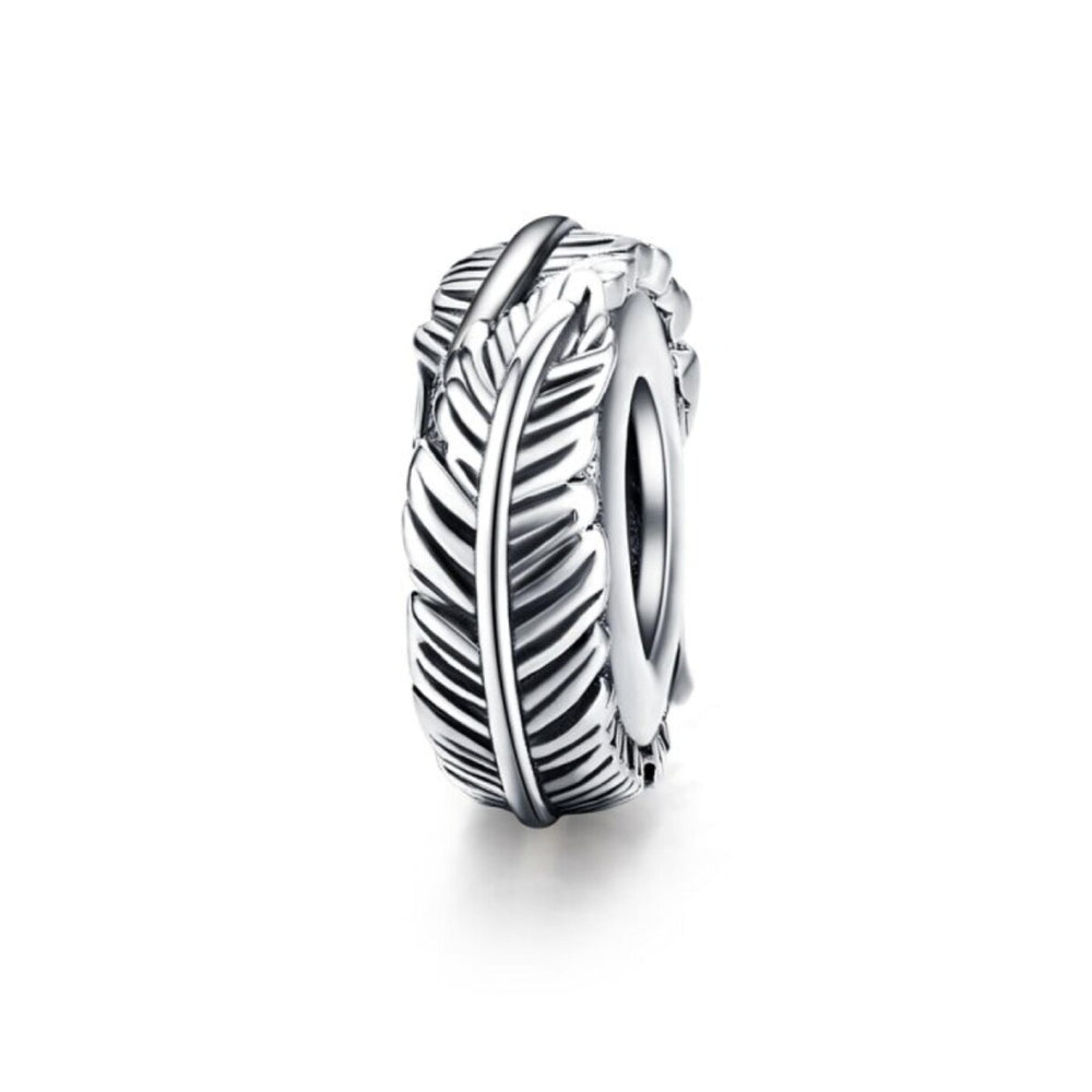 Sterling Silver Feather Charm Bead