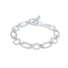 Sterling Silver Filled Oval And Circular Chain Link Bracelet