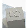 Sterling Silver Flat Edge Hoop Earrings