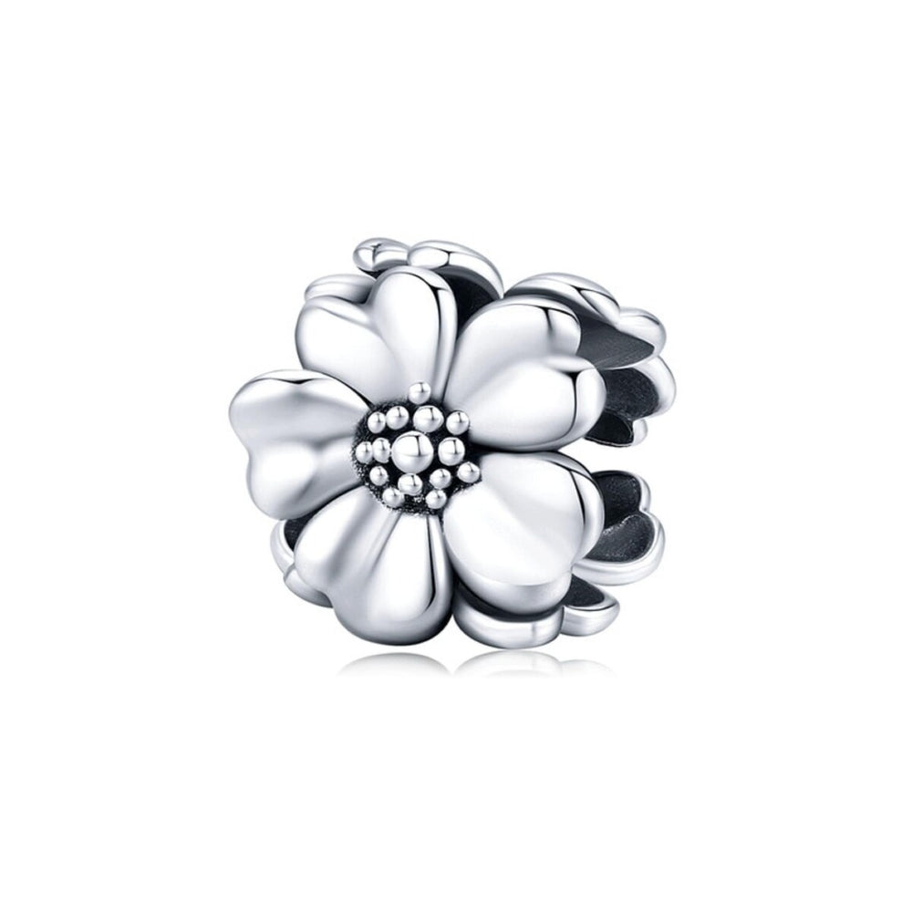 Sterling Silver Flower Charm Bead