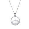 Sterling Silver Forest Mountain Range Pendant Necklace