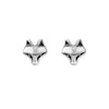 Sterling Silver Fox Stud Earrings