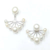 Sterling Silver Freshwater Pearl Front and Back Earring