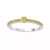 Sterling Silver Genuine Yellow Diamond Stackable Band Ring