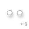 Sterling Silver Geometric Stud Earring