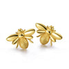 Sterling Silver Gold Plated Bee Stud Earrings