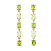 Sterling Silver Gold Plated Ethiopian Opal & Peridot Oval Drop Earrings