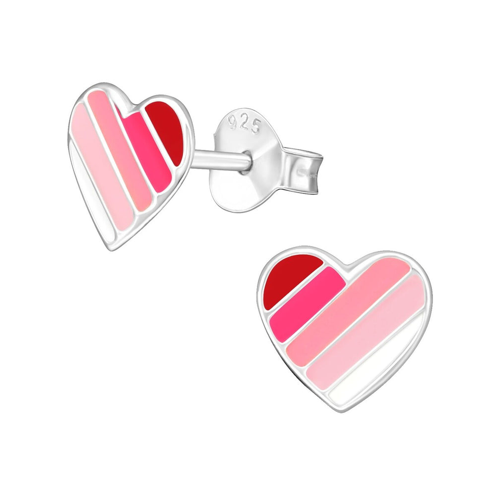 Sterling Silver Gradient Pink Heart Children