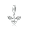 Sterling Silver Heart My Angel With Wings Hanging Charm