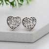 Sterling Silver Heart Vines Stud Earrings