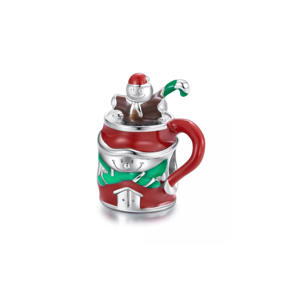 Sterling Silver Holiday Mug & Cookie Charm