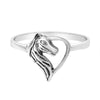 Sterling Silver Horse Heart Ring