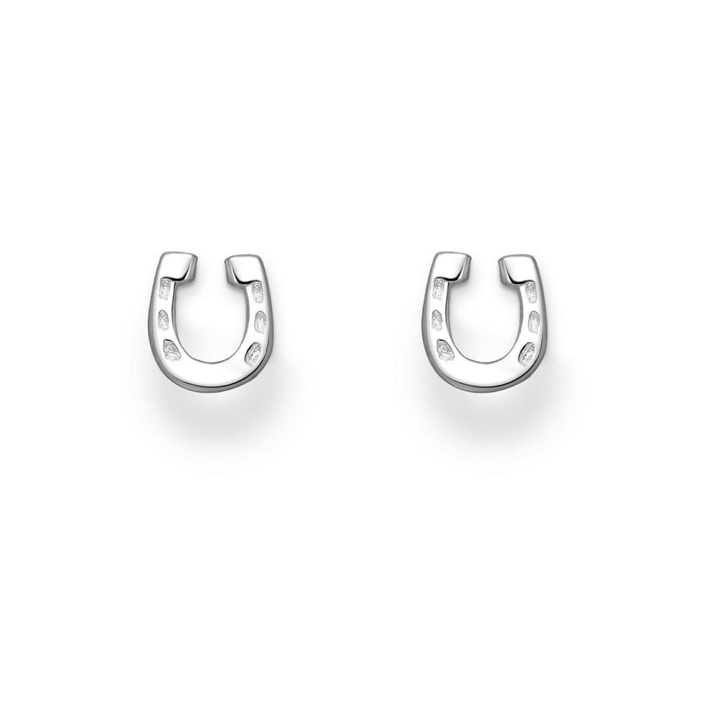 Sterling Silver Horse Shoe Stud Earrings