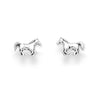 Sterling Silver Horse Stud Earrings