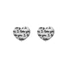 Sterling Silver I Love You Heart Stud Earrings