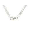 Sterling Silver Italian 3.5mm Bismark Chain Necklace - White