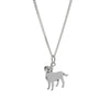 Sterling Silver Labrador Dog Pendent Necklace