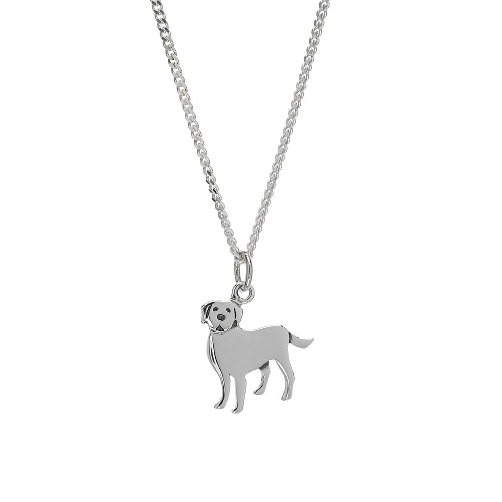 Sterling Silver Labrador Dog Pendent Necklace