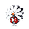 Sterling Silver Ladybug & Daisy Charm