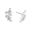 Sterling Silver Leaf-On-Vine Stud Earrings